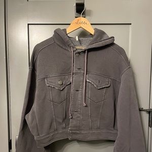 Free People Crop Hoodie